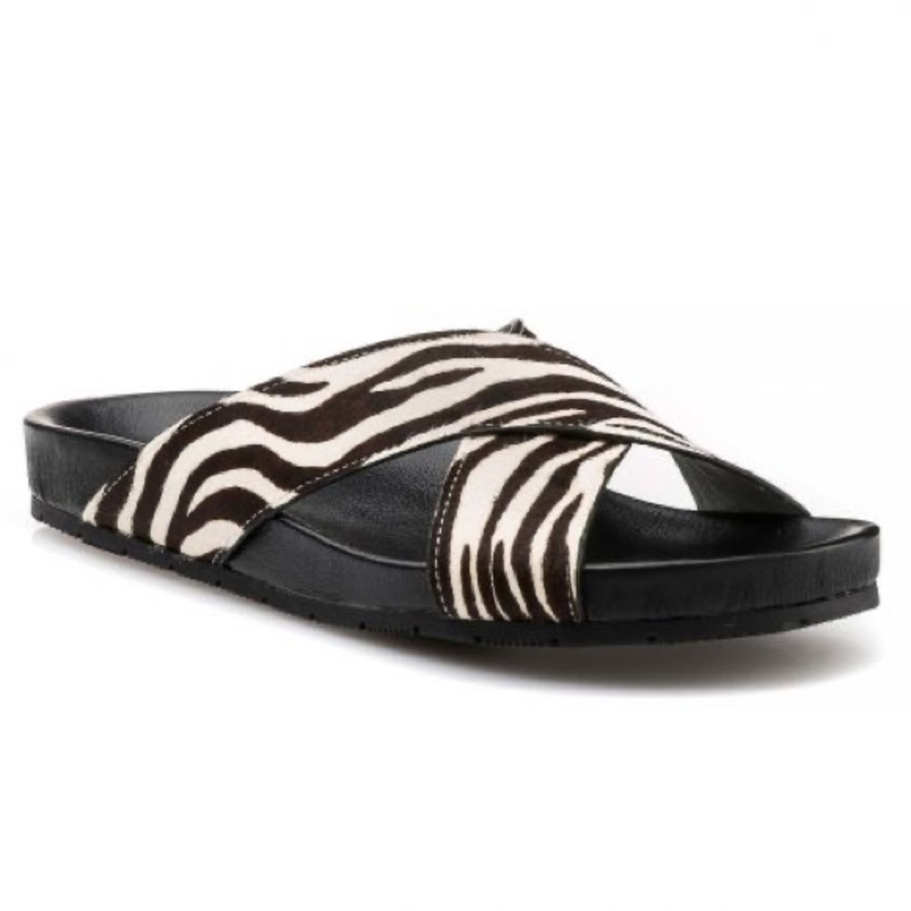 NEW J/Slides Zebra Pony Leather Nova Size 8M